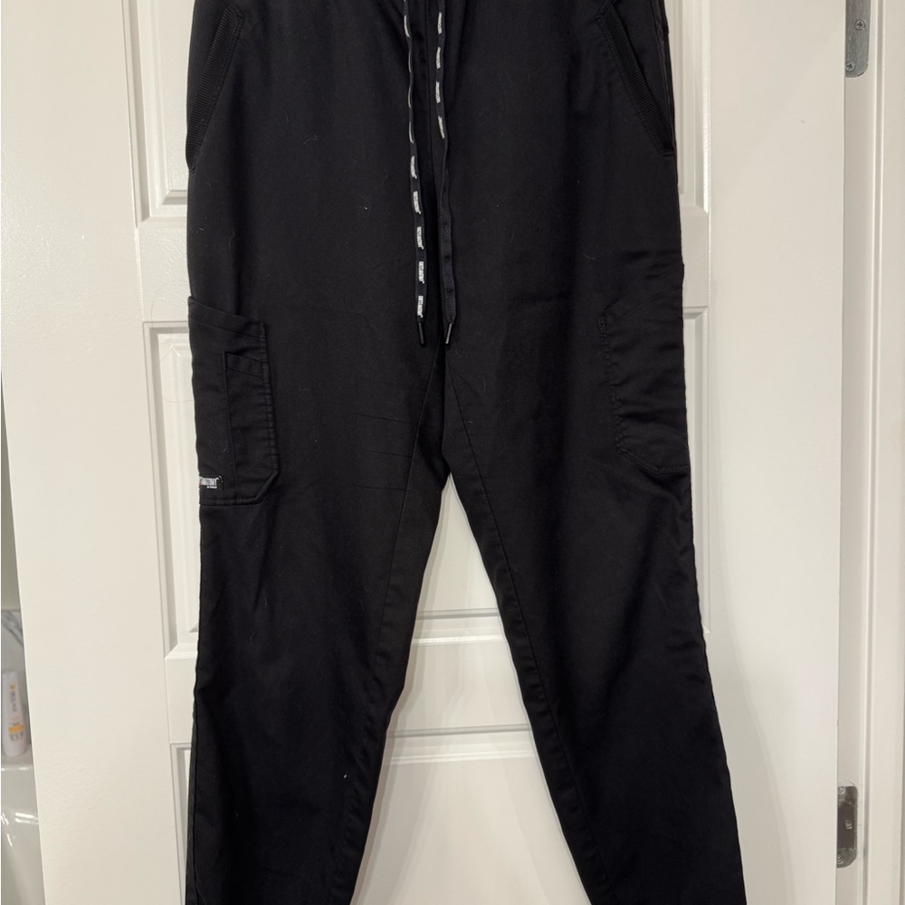 Grey's Anatomy Black Track Pants with Drawstring Waist